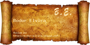 Bodor Elvira névjegykártya